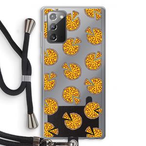 CaseCompany You Had Me At Pizza: Samsung Galaxy Note 20 / Note 20 5G Transparant Hoesje met koord