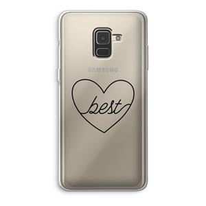 CaseCompany Best heart black: Samsung Galaxy A8 (2018) Transparant Hoesje