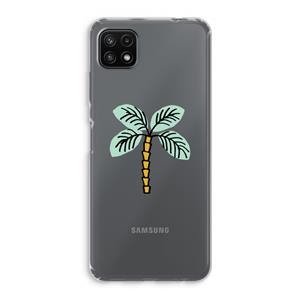 CaseCompany Palmboom: Samsung Galaxy A22 5G Transparant Hoesje