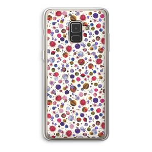 CaseCompany Planets Space: Samsung Galaxy A8 (2018) Transparant Hoesje