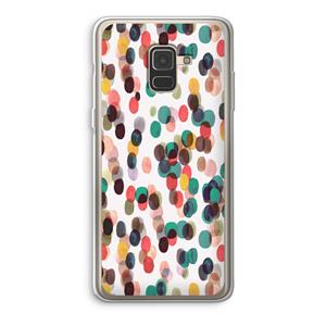 CaseCompany Tropical Dots: Samsung Galaxy A8 (2018) Transparant Hoesje
