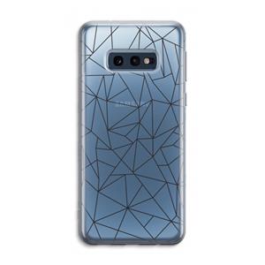 CaseCompany Geometrische lijnen zwart: Samsung Galaxy S10e Transparant Hoesje
