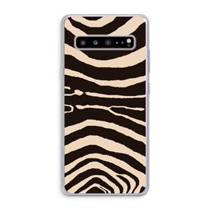 CaseCompany Arizona Zebra: Samsung Galaxy S10 5G Transparant Hoesje