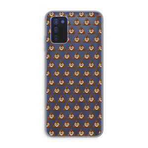 CaseCompany Poop emoji: Samsung Galaxy A03s Transparant Hoesje