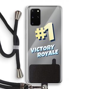 CaseCompany Victory Royale: Samsung Galaxy S20 Plus Transparant Hoesje met koord