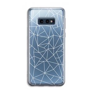 CaseCompany Geometrische lijnen wit: Samsung Galaxy S10e Transparant Hoesje