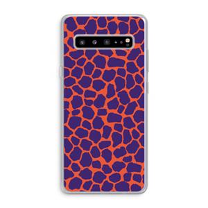 CaseCompany Purple Giraffe: Samsung Galaxy S10 5G Transparant Hoesje