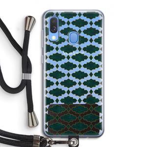 CaseCompany Moroccan tiles: Samsung Galaxy A40 Transparant Hoesje met koord