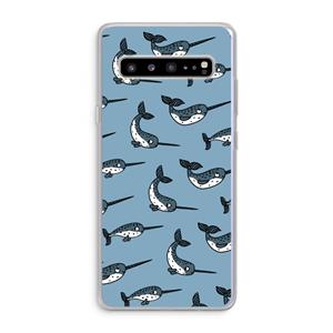 CaseCompany Narwhal: Samsung Galaxy S10 5G Transparant Hoesje