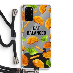 CaseCompany Eat Balanced: Samsung Galaxy S20 Plus Transparant Hoesje met koord