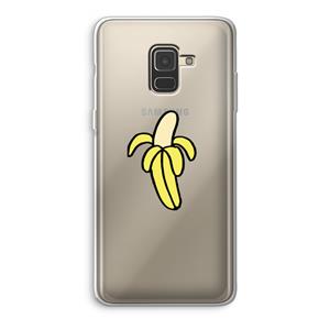 CaseCompany Banana: Samsung Galaxy A8 (2018) Transparant Hoesje