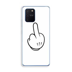 CaseCompany Middle finger white: Samsung Galaxy Note 10 Lite Transparant Hoesje