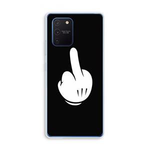 CaseCompany Middle finger black: Samsung Galaxy Note 10 Lite Transparant Hoesje