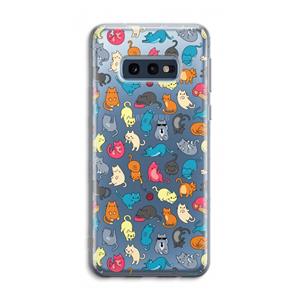 CaseCompany Kleurrijke katten: Samsung Galaxy S10e Transparant Hoesje