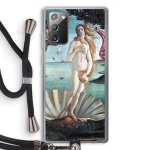 CaseCompany Birth Of Venus: Samsung Galaxy Note 20 / Note 20 5G Transparant Hoesje met koord