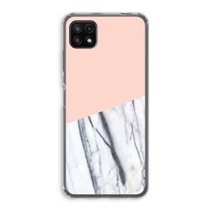 CaseCompany A touch of peach: Samsung Galaxy A22 5G Transparant Hoesje