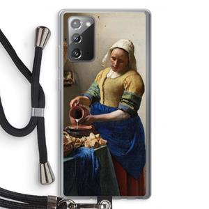CaseCompany The Milkmaid: Samsung Galaxy Note 20 / Note 20 5G Transparant Hoesje met koord
