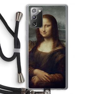 CaseCompany Mona Lisa: Samsung Galaxy Note 20 / Note 20 5G Transparant Hoesje met koord