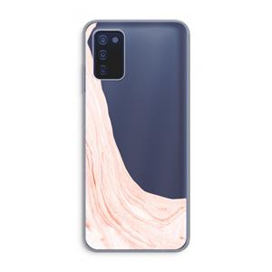 CaseCompany Peach bath: Samsung Galaxy A03s Transparant Hoesje