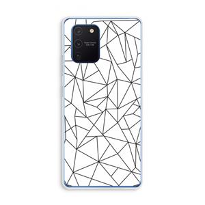 CaseCompany Geometrische lijnen zwart: Samsung Galaxy Note 10 Lite Transparant Hoesje
