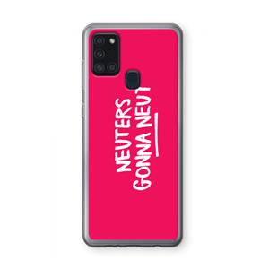 CaseCompany Neuters (roze): Samsung Galaxy A21s Transparant Hoesje