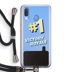 CaseCompany Victory Royale: Samsung Galaxy A40 Transparant Hoesje met koord