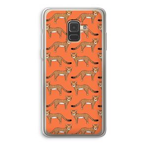 CaseCompany Cheetah: Samsung Galaxy A8 (2018) Transparant Hoesje