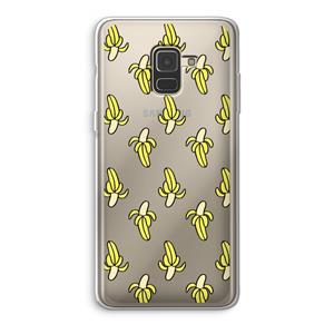CaseCompany Bananas: Samsung Galaxy A8 (2018) Transparant Hoesje