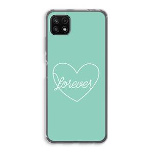 CaseCompany Forever heart pastel: Samsung Galaxy A22 5G Transparant Hoesje