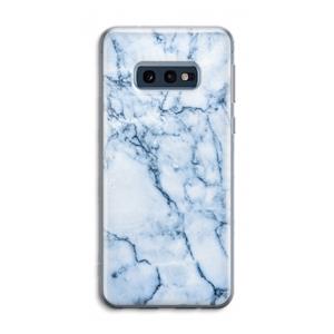 CaseCompany Blauw marmer: Samsung Galaxy S10e Transparant Hoesje