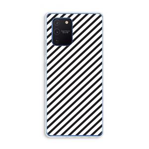 CaseCompany Strepen zwart-wit: Samsung Galaxy Note 10 Lite Transparant Hoesje