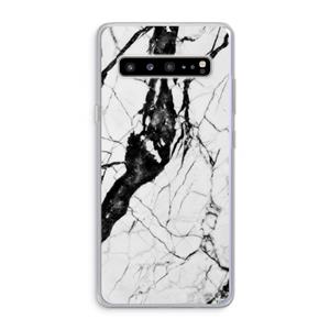 CaseCompany Witte marmer 2: Samsung Galaxy S10 5G Transparant Hoesje