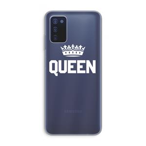 CaseCompany Queen zwart: Samsung Galaxy A03s Transparant Hoesje