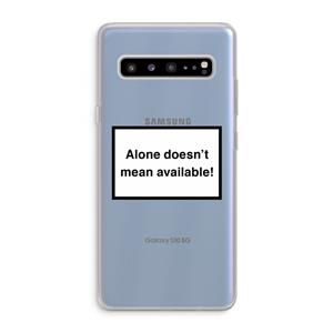 CaseCompany Alone: Samsung Galaxy S10 5G Transparant Hoesje