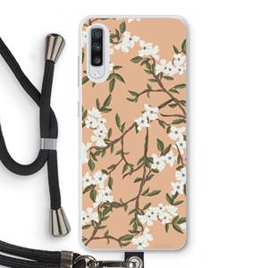 CaseCompany Blossoming spring: Samsung Galaxy A70 Transparant Hoesje met koord
