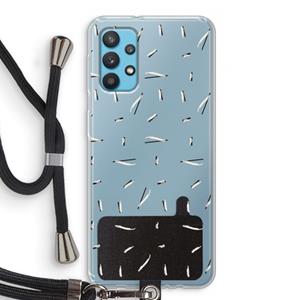 CaseCompany Hipster stripes: Samsung Galaxy A32 4G Transparant Hoesje met koord