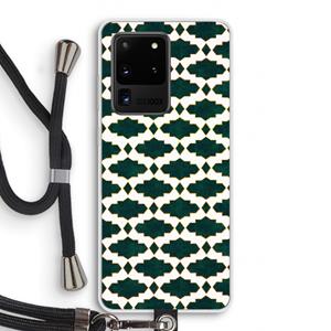 CaseCompany Moroccan tiles: Samsung Galaxy S20 Ultra Transparant Hoesje met koord