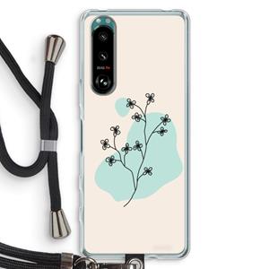 CaseCompany Love your petals: Sony Xperia 5 III Transparant Hoesje met koord