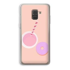 CaseCompany Donut: Samsung Galaxy A8 (2018) Transparant Hoesje