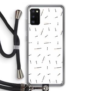 CaseCompany Hipster stripes: Samsung Galaxy A41 Transparant Hoesje met koord