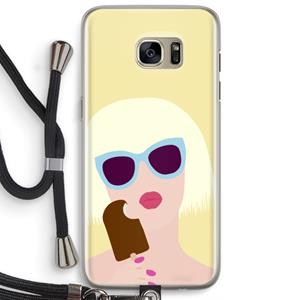 CaseCompany Ice cream: Samsung Galaxy S7 Edge Transparant Hoesje met koord