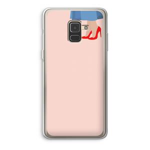 CaseCompany High heels: Samsung Galaxy A8 (2018) Transparant Hoesje