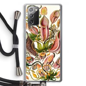 CaseCompany Haeckel Nepenthaceae: Samsung Galaxy Note 20 / Note 20 5G Transparant Hoesje met koord
