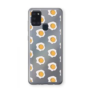 CaseCompany Bacon to my eggs #1: Samsung Galaxy A21s Transparant Hoesje