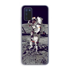 CaseCompany Spaceman: Samsung Galaxy A03s Transparant Hoesje