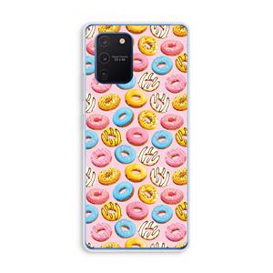 CaseCompany Pink donuts: Samsung Galaxy Note 10 Lite Transparant Hoesje