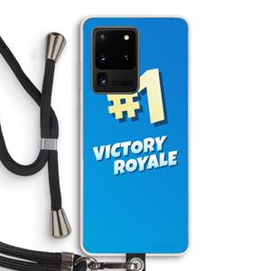 CaseCompany Victory Royale: Samsung Galaxy S20 Ultra Transparant Hoesje met koord