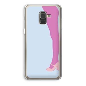 CaseCompany Pink panty: Samsung Galaxy A8 (2018) Transparant Hoesje