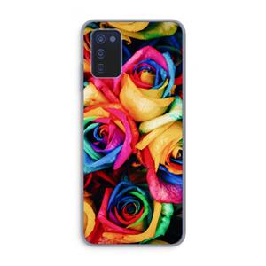 CaseCompany Neon bloemen: Samsung Galaxy A03s Transparant Hoesje