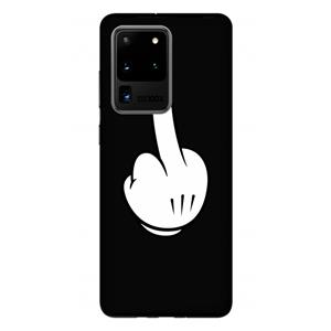 CaseCompany Middle finger black: Samsung Galaxy S20 Ultra Tough Case